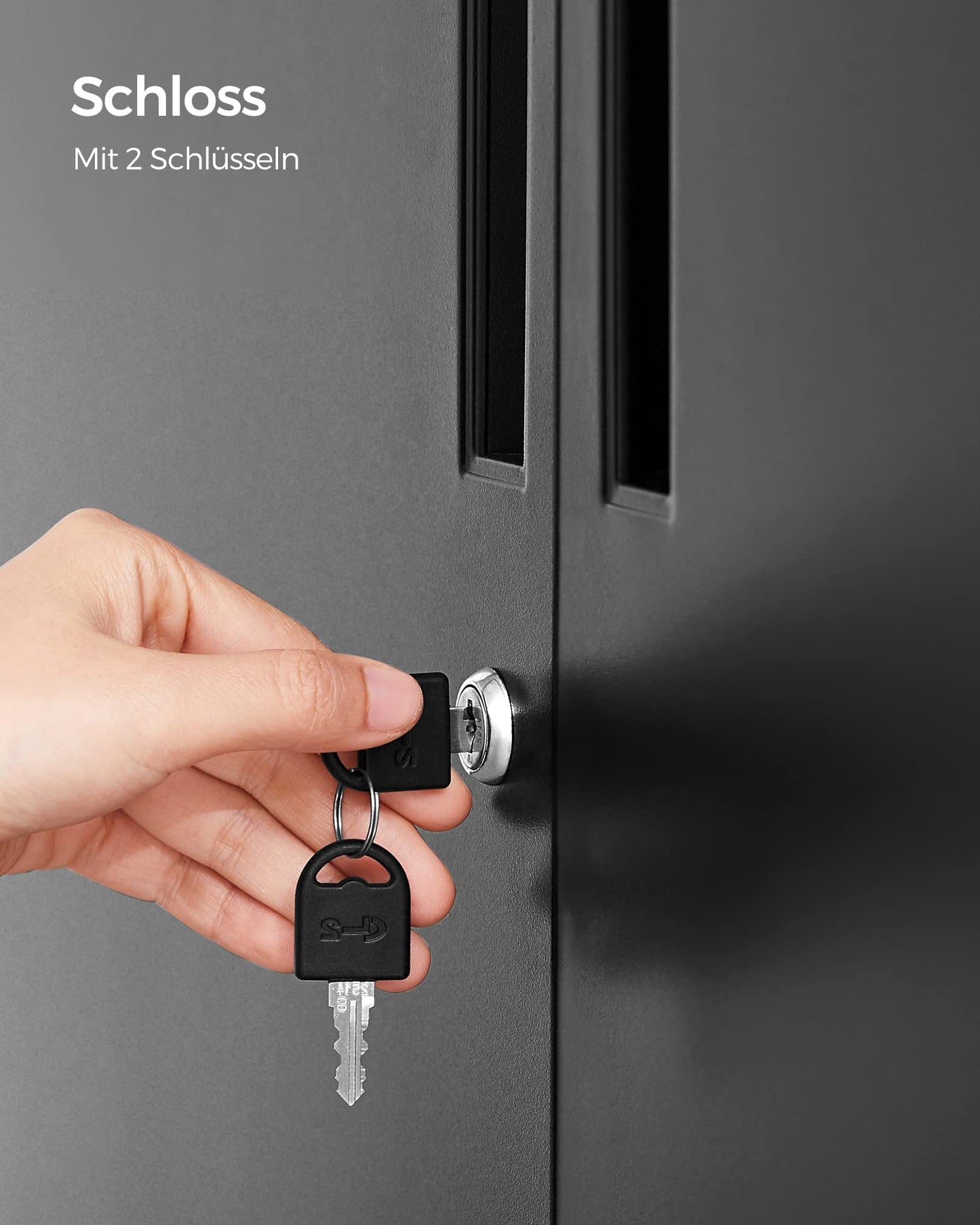 SONGMICS Aktenschrank, Mehrzweckschrank, Büroschrank mit 2 Türen