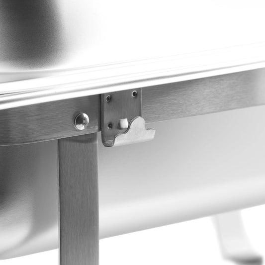 Mahlzeit Chafing Dish | Edelstahl Warmhaltebehälter | Speisenwärmer | Wärmebehälter | Rechaud für Catering, Buffet und Party (Cannes (3X 1/3 GN-Behälter))
