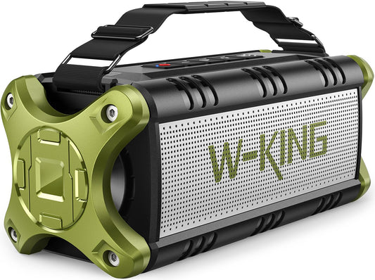 W-KING Bluetooth Lautsprecher Groß 90W Peak, Musikbox Bluetooth, 50W Deep Bass, Portable Party Loud Lautsprecher Boxen, IPX6 Wasserdicht, Boombox Outdoor Lautsprecher, 40H, EQ, Powerbank, AUX, TF,NFC