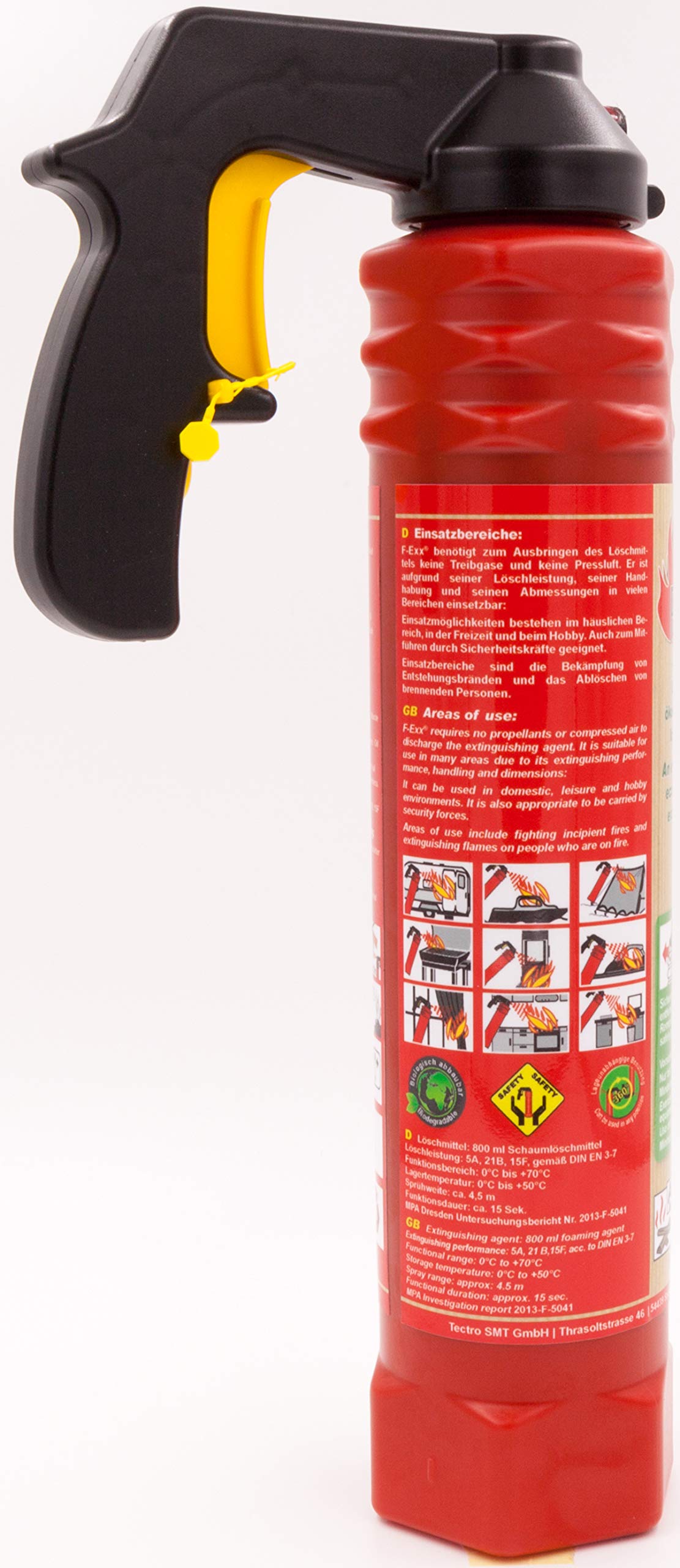 F-Exx 8.0 Bio - Der umweltfreundliche Allround-Feuerlöscher inkl. Wandhalterung (Made in Germany)
