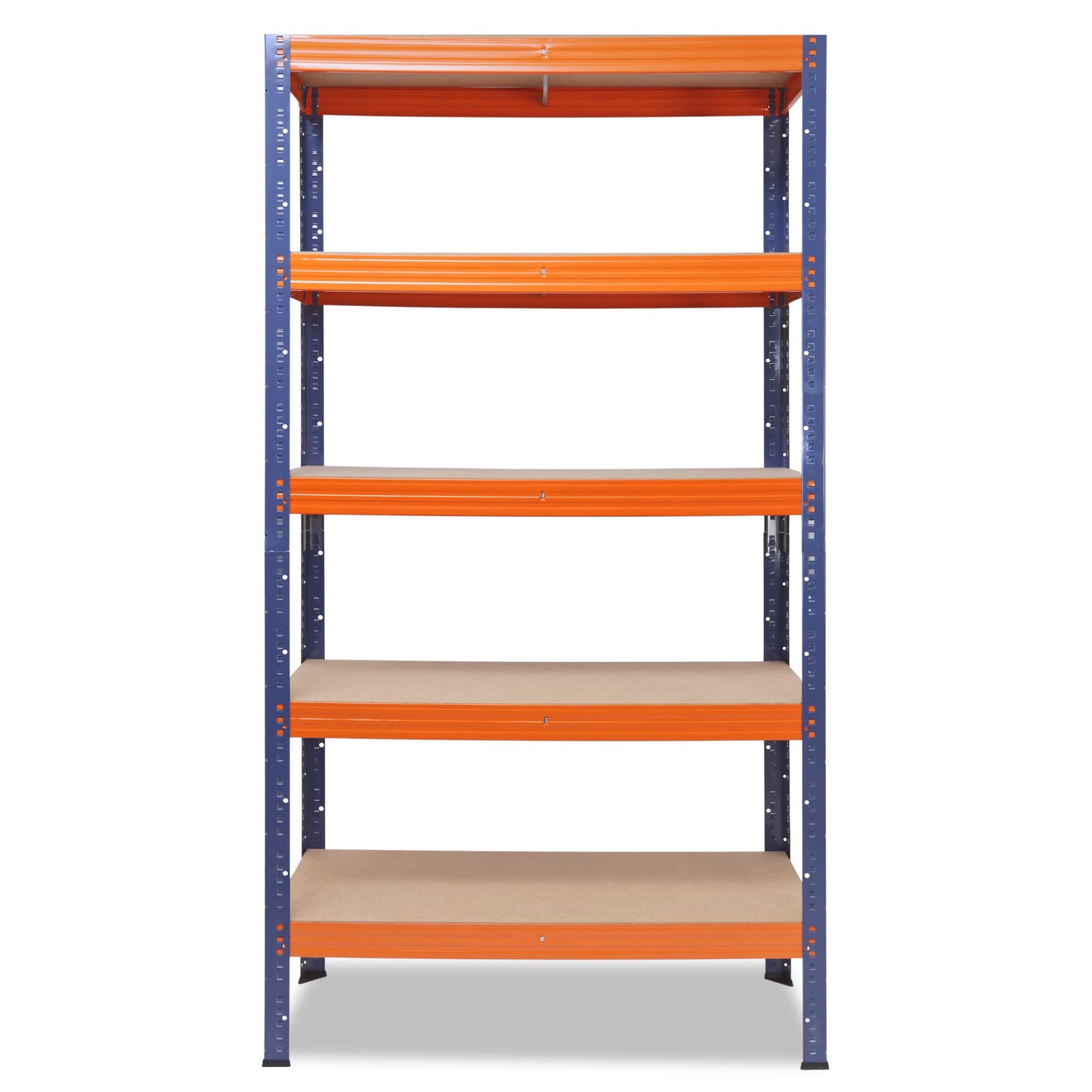 shelfplaza® 200x90x50cm PROFI Schwerlastregal blau-orange/Metallregal mit 5 Böden à 200kg Tragkraft/Kellerregal Metall, Garagenregal, Werkstattregal oder Regal Lagerregal/Steckregal Metall