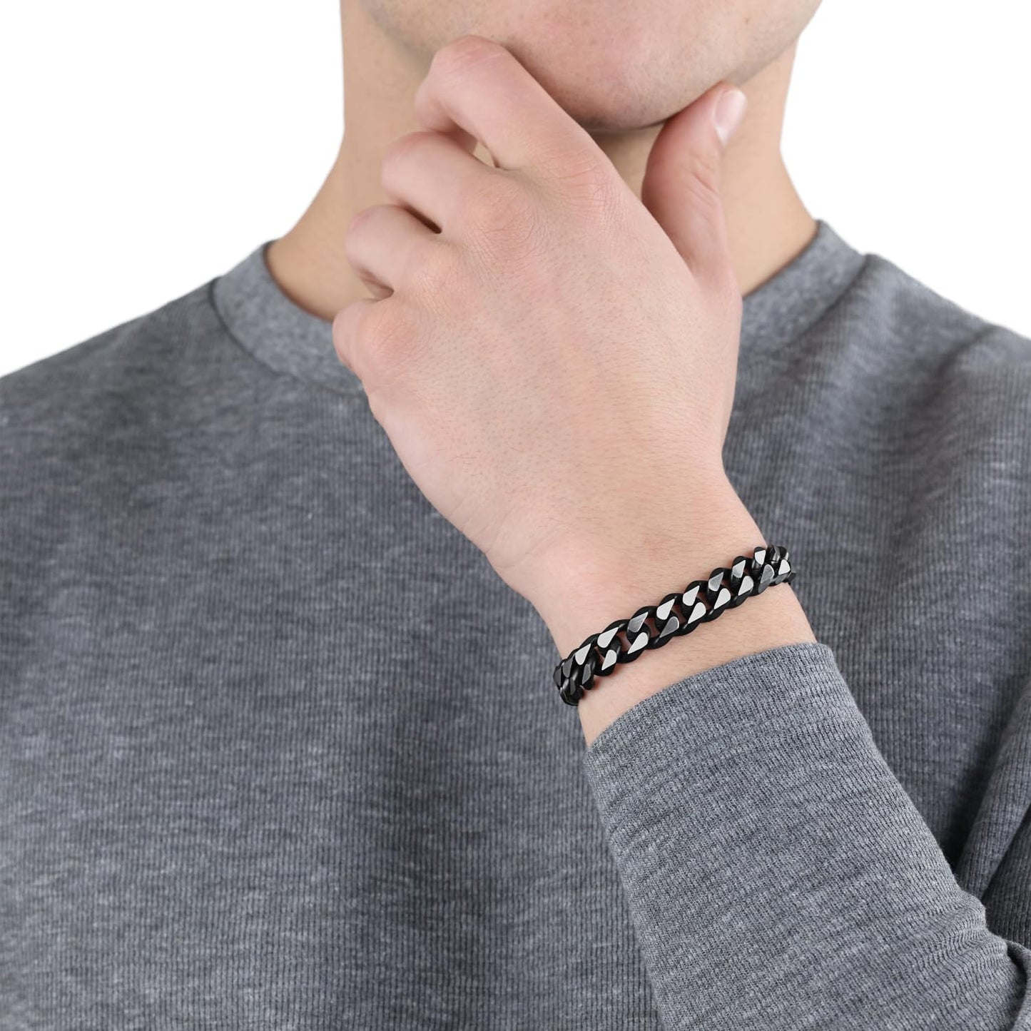 s.Oliver Armband Edelstahl Herren Armschmuck, 20+1,5 cm, Silber, Kommt in Schmuck Geschenk Box,