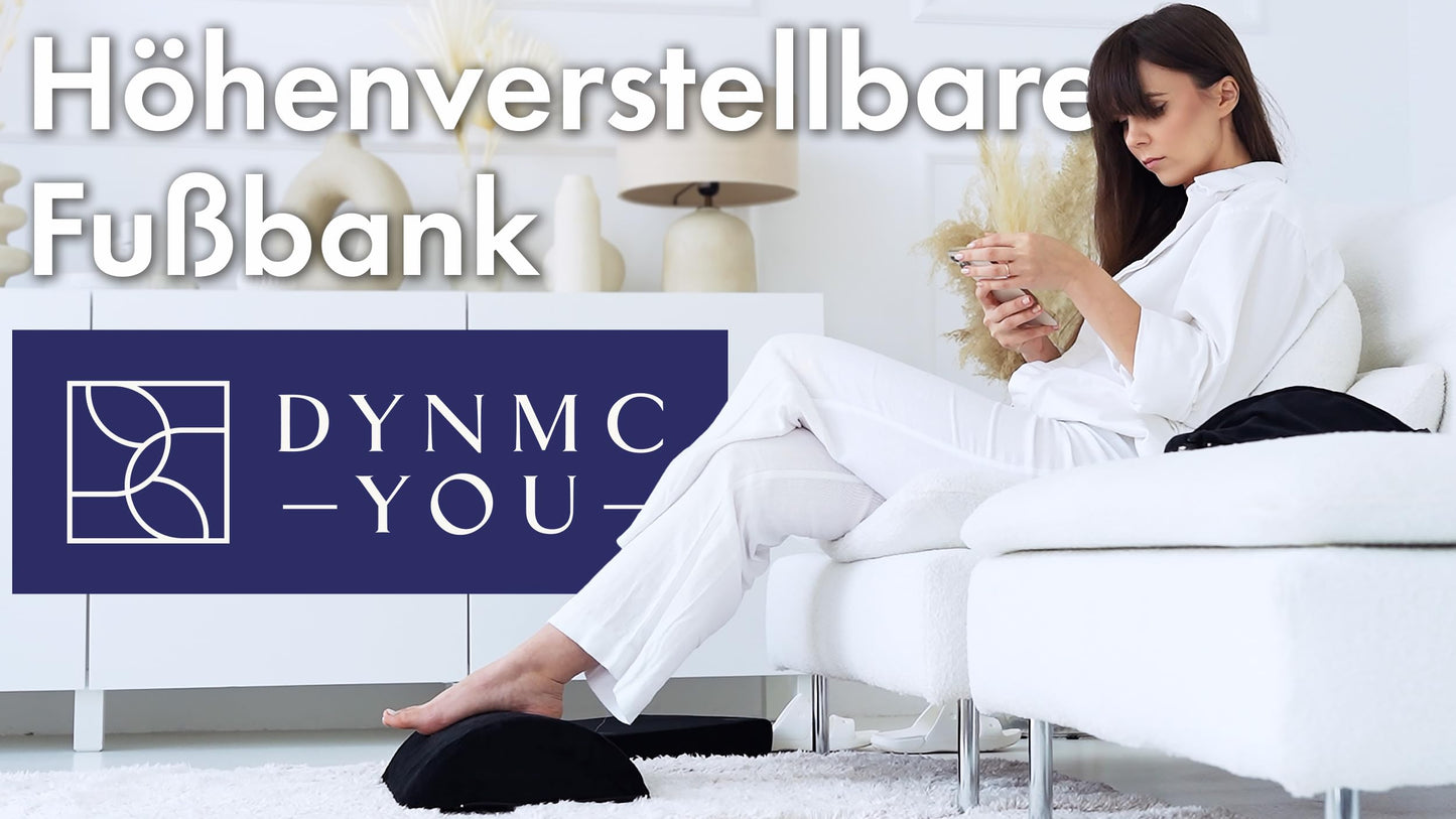 Fußstütze Schreibtisch - [TEST SEHR GUT] - Fußablage Schreibtisch Ultimativer Komfort, Bessere Haltung im Home-Office mit Physiotherapeuten Entwickelt - Fußhocker Schreibtisch OEKO TEX Zertifiziert