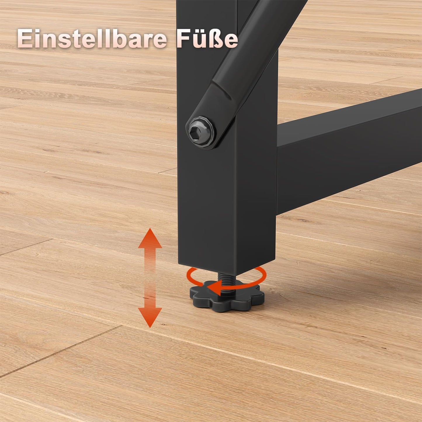 JUMMICO Schreibtisch 100 x 50 x 75 cm, Kleiner Tisch Computertisch Bürotisch für Arbeitszimmer, Computertisch Klein für Home, Office, Braun