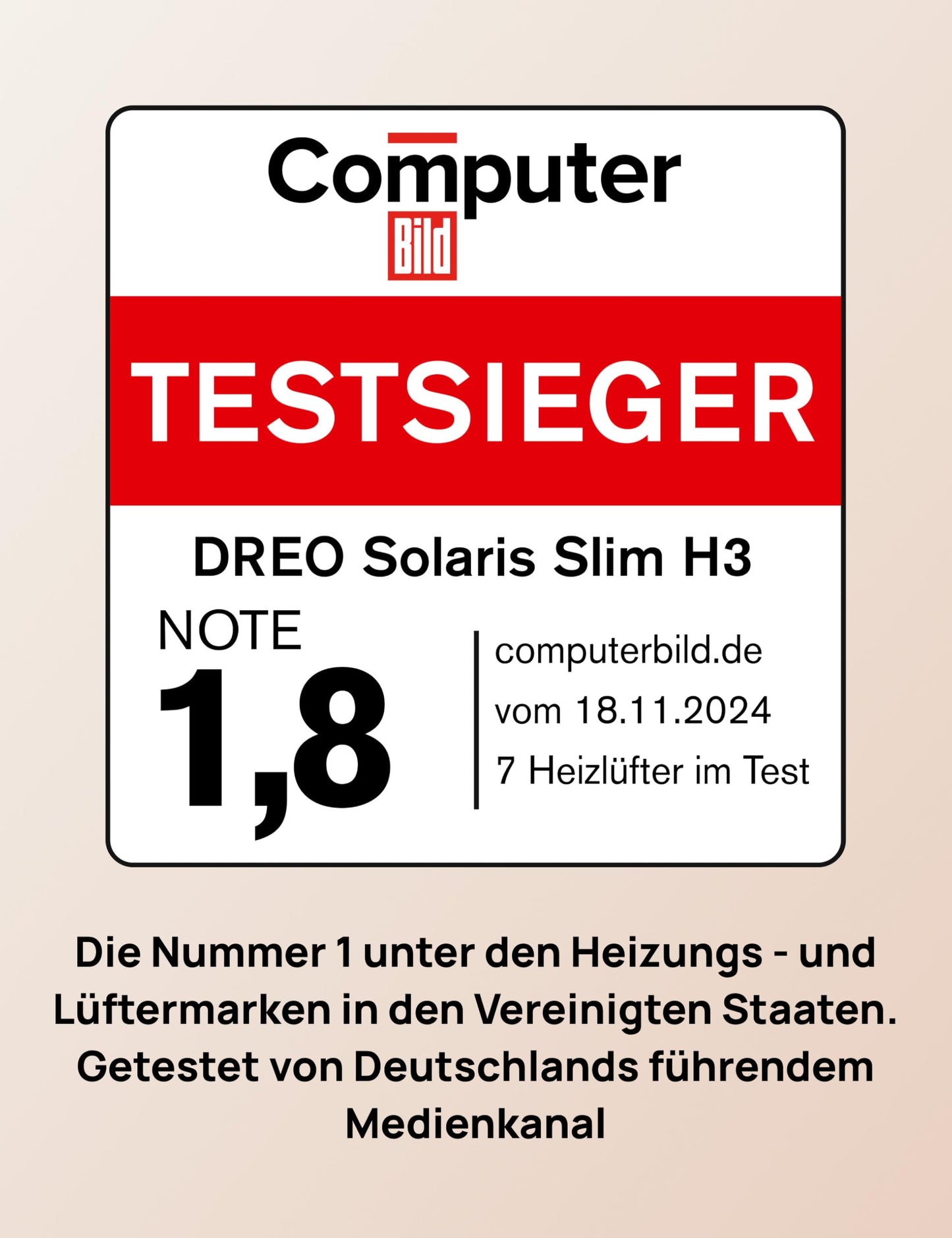 Dreo Heizlüfter Energiesparend, PTC Keramik Heizlüfte Leise, 70° Oszillierend Elektroheizung mit Fernbedienung, 12-Std-Timer, 3 Modus 3 Geschwindigkeit, Überhitzungs-Kippschutz, Solaris Slim H3