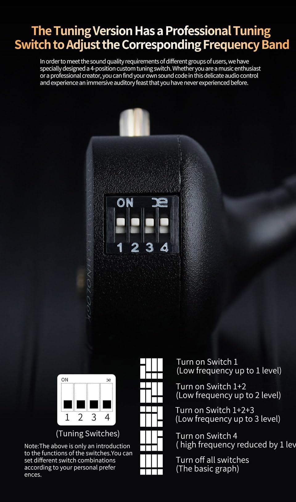 Yinyoo KZ ZS12 PRO X In Ear Monitor Kopfhörer Kabel,1DD 5BA 4-Schalter-Abstimmung IEM,Super Linearer Treiber für Kraftvolle Bässe,HiFi Kopfhörer für Spiele, Musiker, Gaming
