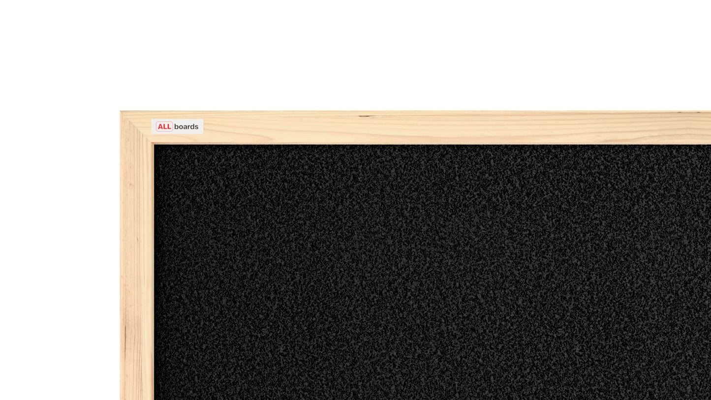 ALLboards Schwarz Pinnwand mit Holz Rahmen 60x40cm Korktafel Korkwand Pinnwand Kork