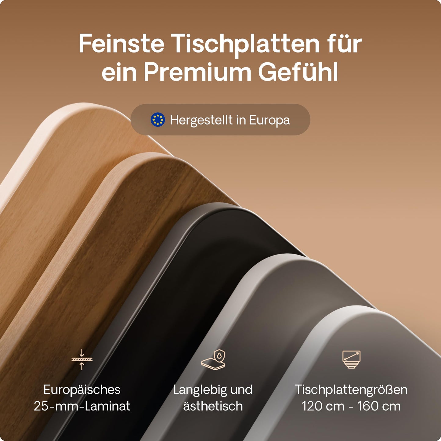 Desktronic HOME-ONE Höhenverstellbarer Schreibtisch 140×70 cm, Schwarz, Elektrisch mit USB & Touchscreen