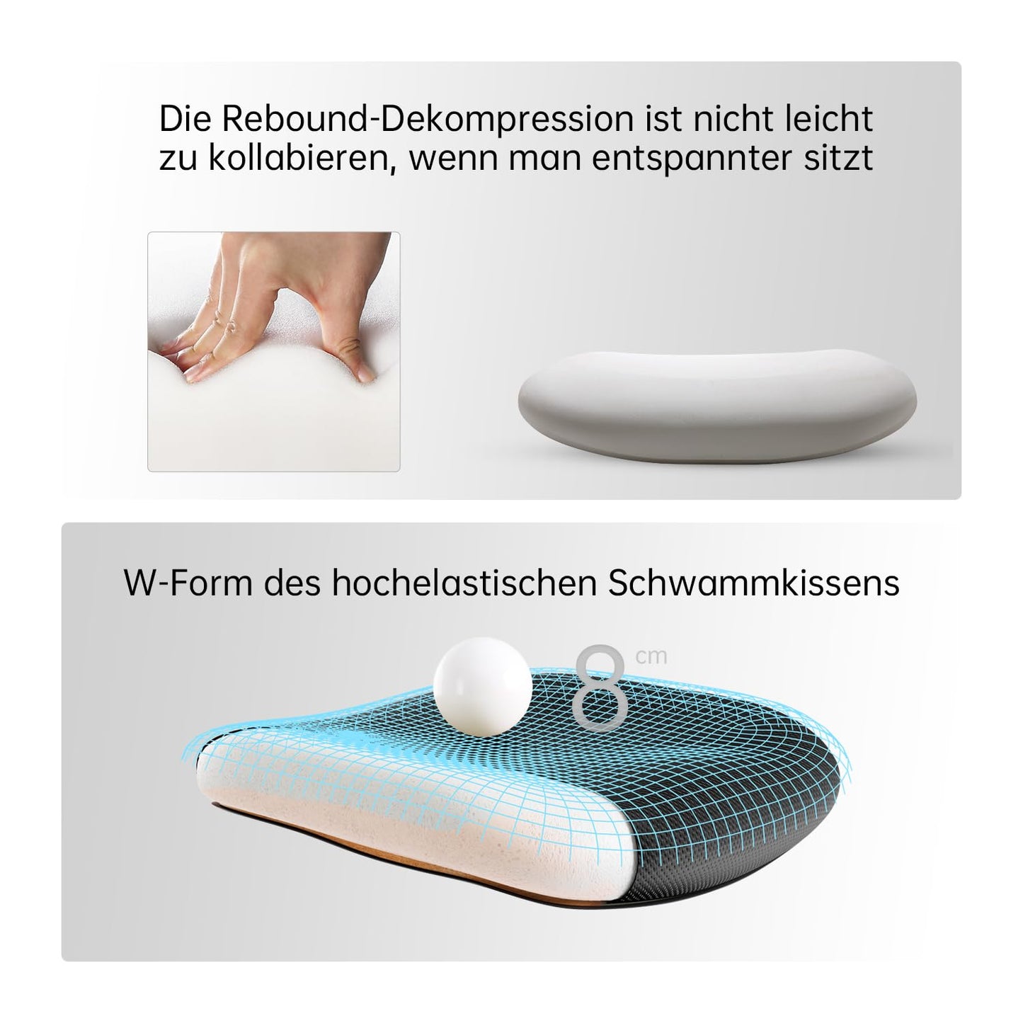 SIHOO Bürostuhl Ergonomischer Schreibtischstuhl, Drehstuhl hat Verstellbarer Lordosenstütze, Kopfstütze und Armlehne, Höhenverstellung und Wippfunktion, Rückenschonend, Bis 150kg/330LB Belastbar
