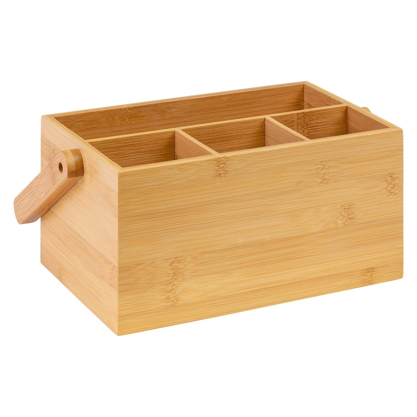Westmark Küchen-Organizer/Tischbutler, 4 Fächer, mit Tragegriff, Maße: 28 x 15 x 22 cm, Bambus, Tapas + Friends, Hellbraun, 69802270