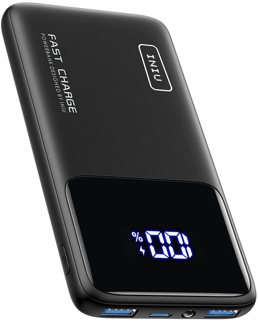 INIU Power Bank, Slimmest Fast Charging Powerbank klein Aber Stark 10000mAh USB C Input&Output, PD3.0 QC4.0 Externe Handyakkus 22.5W, kompatibel mit iPhone 16 15 14 13 12 Pro Max Samsung S21 iPad