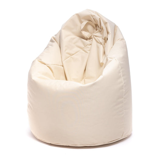 Ecopuf - Sako Pouf Sessel Outdoor - Sitzsack Kinderzimmer - Robuster Stoffsack - Entspannungssessel - Wohnungseinrichtung - Sessel Größe XL - 85x135cm, Creme Nc18