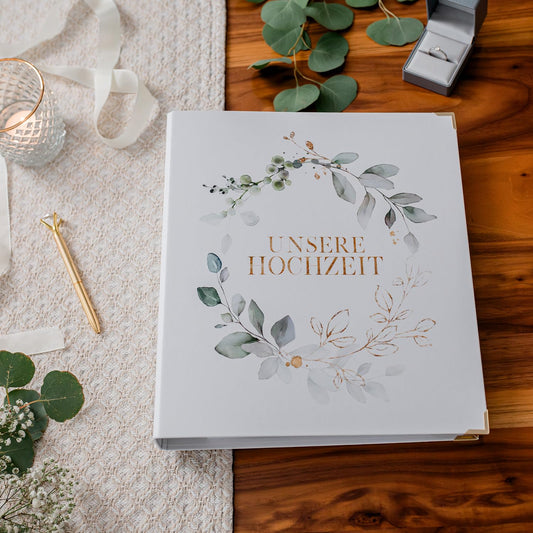Mein Hochzeitsordner - Wedding Planner mit Checklisten & Planungshilfen auf über 236 Seiten - Praktischer A4 Hochzeitsplaner - Hochzeit Ordner inkl. Bonusmaterial - Perfektes Verlobungsgeschenk
