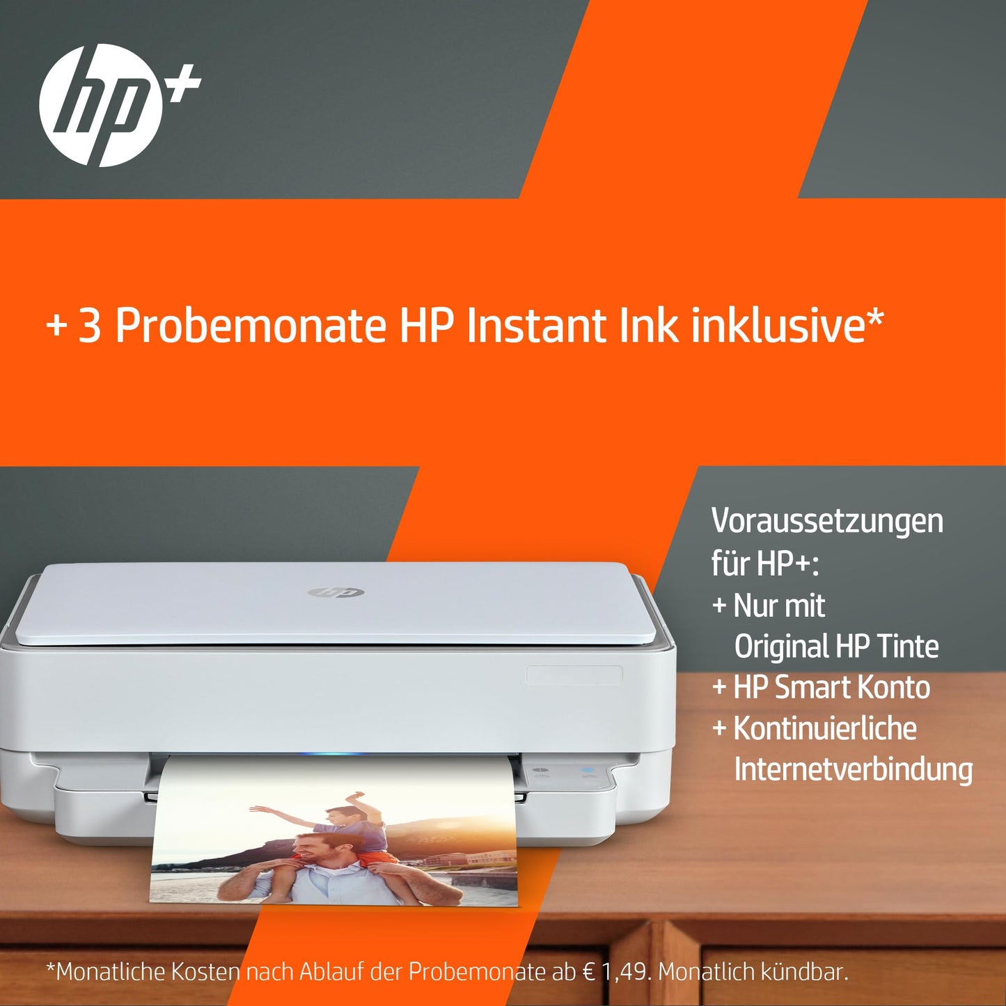 HP ENVY 6020e Multifunktionsdrucker, 6 Monate gratis drucken mit HP Instant Ink inklusive, HP+, Drucker, Scanner, Kopierer, WLAN, Airprint
