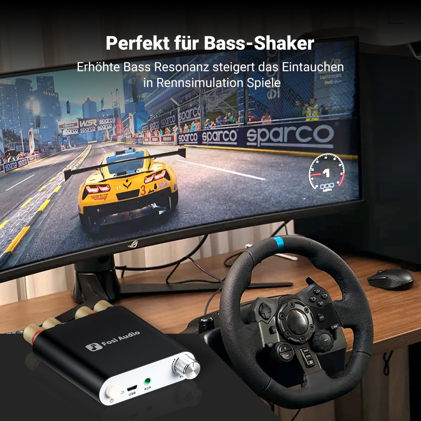 Fosi Audio ZK-1002D Mini Verstärker Bluetooth, 100W×2 Mini HiFi Verstärker 2.0 Kanal mit Bluetooth/USB/AUX-Eingängen, PC Audio Verstärker für Passive Lautsprecher/PC/Tablet