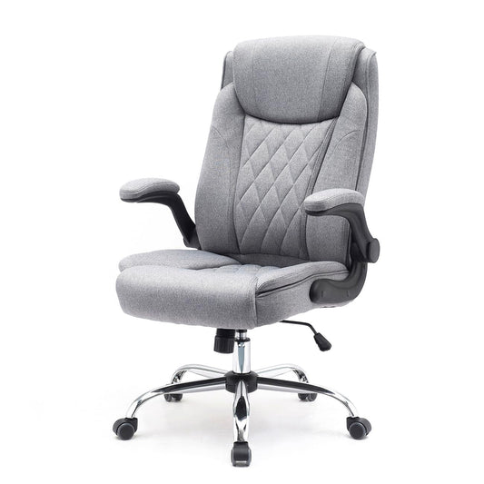 Superkancl Bürostuhl Comfortable grau ergonomisch mit klappbaren Armlehnen