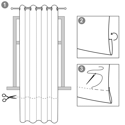 Beautissu 2er Set Thermovorhang Gardine 140x245 cm Schwarz – Ösen Thermogardine Set – Ösenvorhang isolierend Kälte- & Hitzeschutz – Vorhang verdunkelnd Wohnzimmer, Schlafzimmer – Amelie to