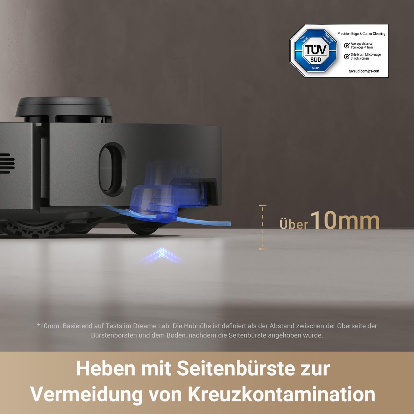 dreame X40 Master Saugroboter mit Wischfunktion, 28cm kompakter Basisstation, automatisches Befüllen und Entleeren, intelligente Navigation, 12.000Pa Starke Saugkraft, Mop-Selbstreinigung