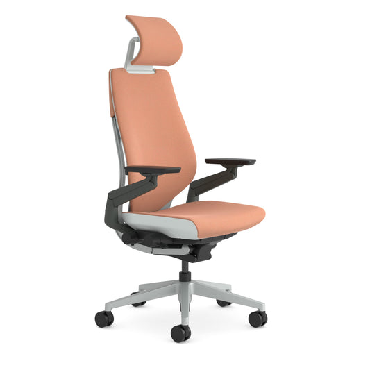 Steelcase Gesture Ergonomischer Bürostuhl mit 360° Armlehnen, 3D-Live Back Lumbalstütze, anpassbarer Kopfstütze Kaki