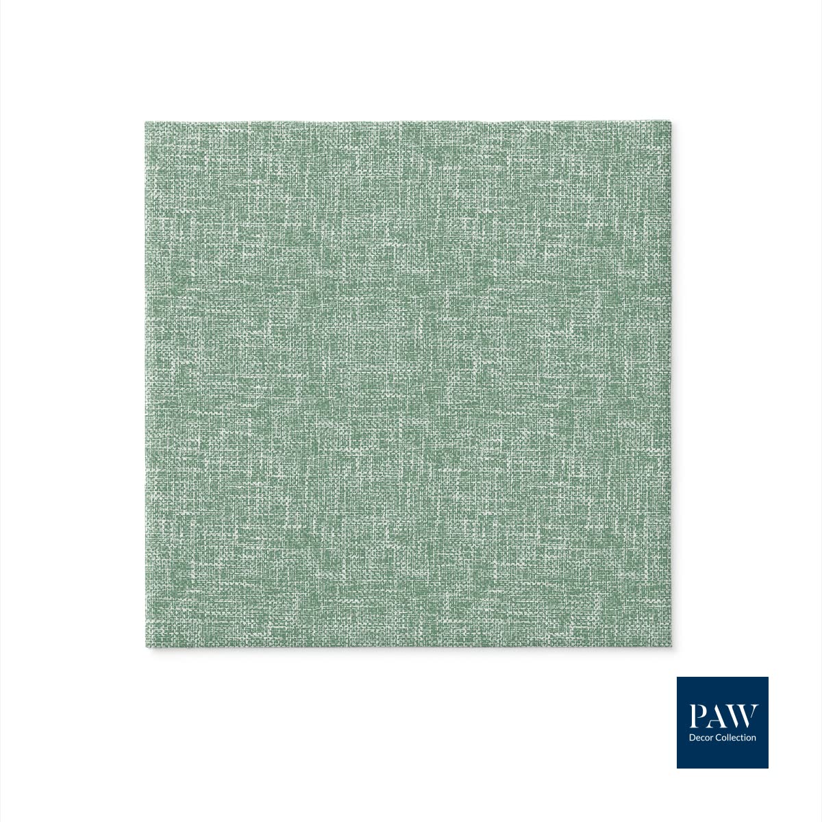 PAW - Servietten aus Airlaid - Stoffähnlich (40 x 40 cm) I 50 Stück I Ideal für Hochzeit, Taufe, Kommunion, Geburtstag I Stoffservietten - Natur, Grün I Farbe: Linen Structure GREEN