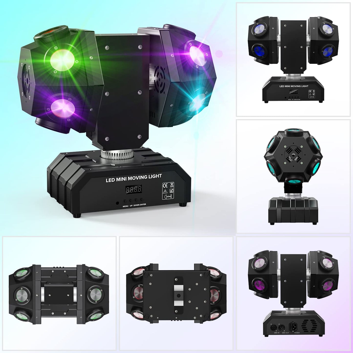 Moving Head LED 150W Disco licht Party licht dmx512 RGBW Bühnenlichter DJ lichter Stroboskoplicht für Bar Effektstrahler Club Hochzeit Weihnachten Lichttechnik