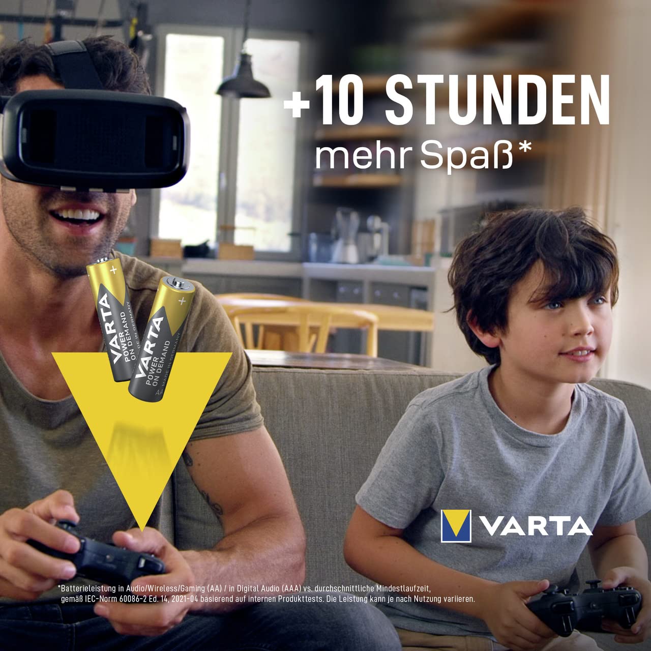 VARTA Batterien AA, 40 Stück, Power on Demand, Alkaline, 1,5V, Vorratspack in umweltschonender Verpackung, ideal für Computerzubehör, Smart Home Geräte