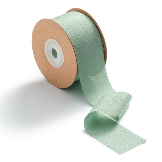 MORSUNBELA Schleifenband Grün Geschenkband Eukalyptus Grün Seidenband Salbeigrün Geschenkbänder Stoff Breit Mintgrün Dekoband Chiffonband für Geschenk, Basteln,Hochzeit,Schleifen