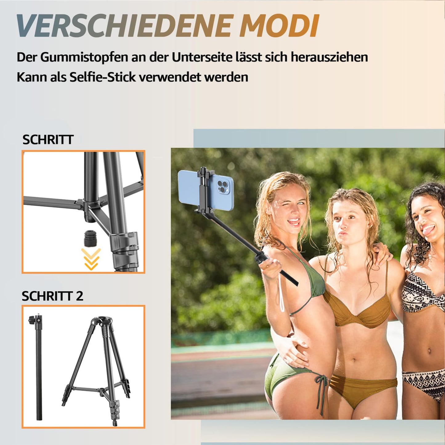 Handy Stativ, 167 cm Horizontal iPhone Stativ mit 360° Verstellbarem Kugelkopf und Fernbedienung für Kamera/iPhone/Webcam, Stativ für Videoaufnahmen mit Verlängertem Arm/Cliphalterung (Black)