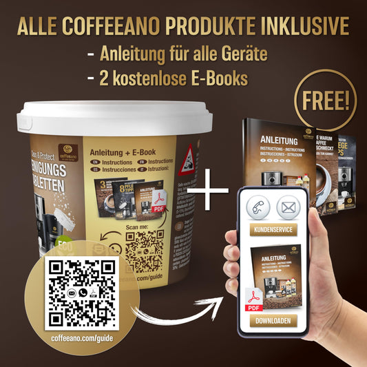 80 x 2-Phasen Reinigungstabletten für Jura Kaffeevollautomaten - Coffeeano Reinigungstabs für Jura Kaffeevollautomaten - Reiniger für Kaffeemaschinen