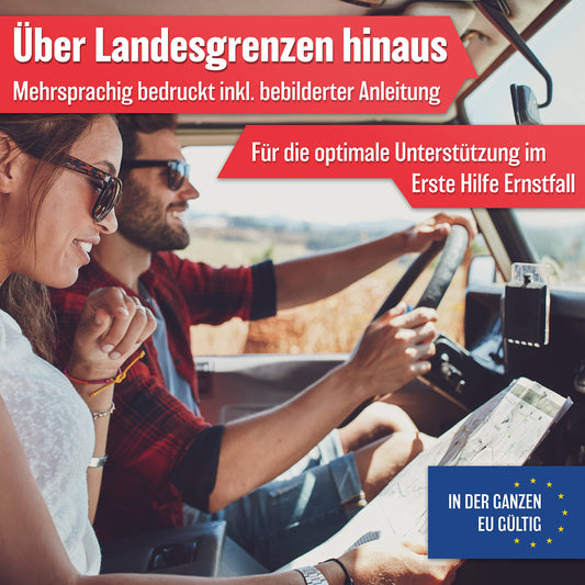 HELDENWERK KFZ Verbandstasche nach aktueller Norm 2024 - Europaweit Nutzbar - Erste Hilfe Set Auto Verbandskasten DIN 13164:2022 (StVO konform)