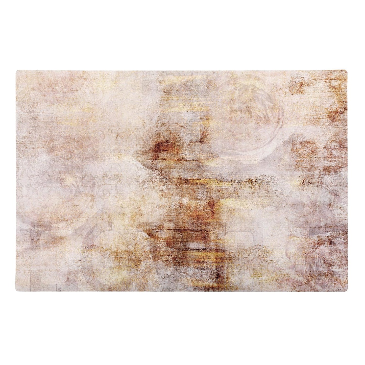 murando - Vinyl Teppich 90x60 cm - PVC Küchenteppich für Wohnzimmer Schlafzimmer Outdoor Läufer Küche Vinylteppich Dünn rutschfest Balkonteppich Design Abstrakt Beton Effekt Beige f-A-0911-bi-a