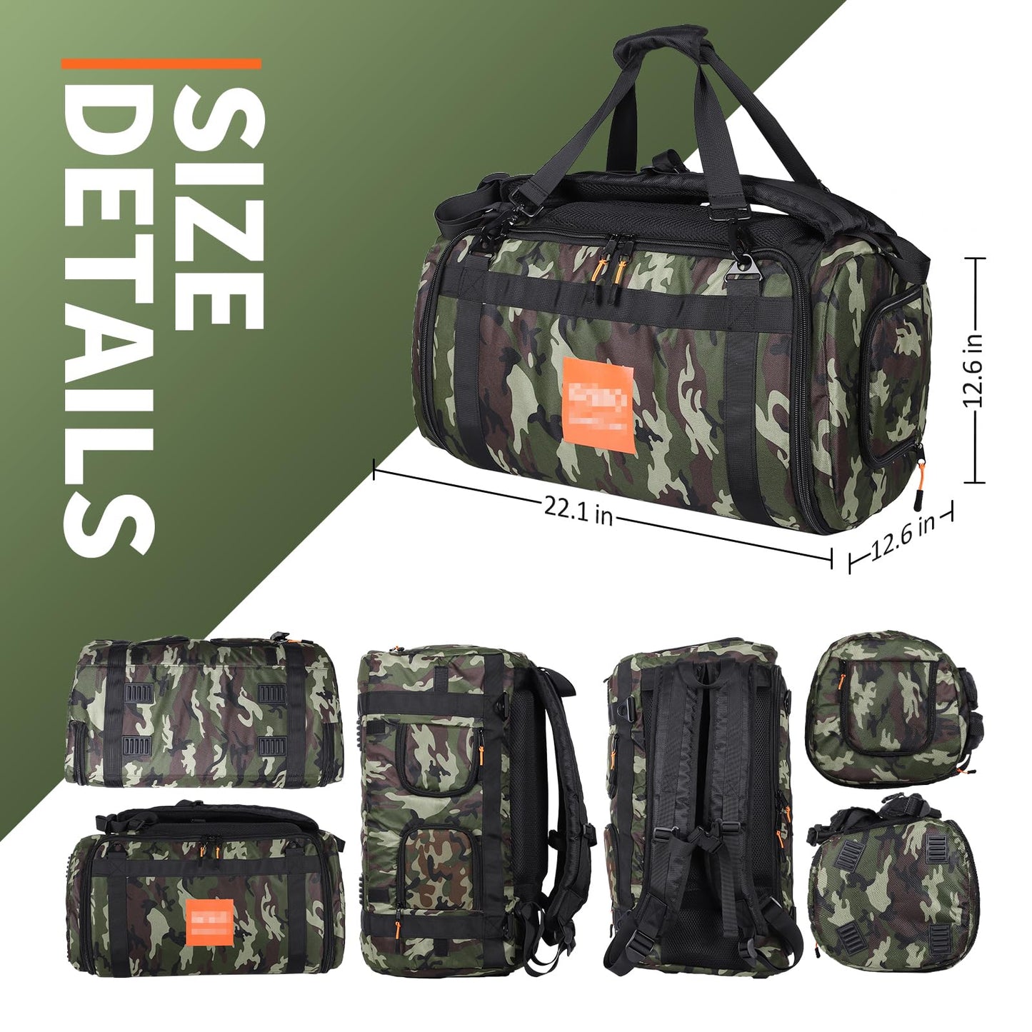 OUKNAK Taschen für JBL Partybox 110/120 Bluetooth Lautsprecher Tragetasche Case Tragbar Tasche Reise Schutz Taschen für JBL Partybox Serie Party-Lautsprecher (for JBL partybox 110 Camouflage)