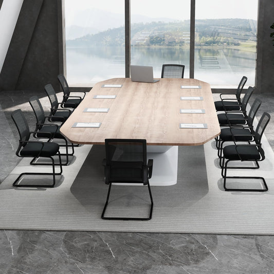 COSTWAY Freischwinger Stuhl, Schwingstuhl mit Armlehne & Lendenwirbelstütze, Bürostuhl, Konferenzstuhl, Besucherstuhl für Büro, Konferenzraum, Arbeitszimmer