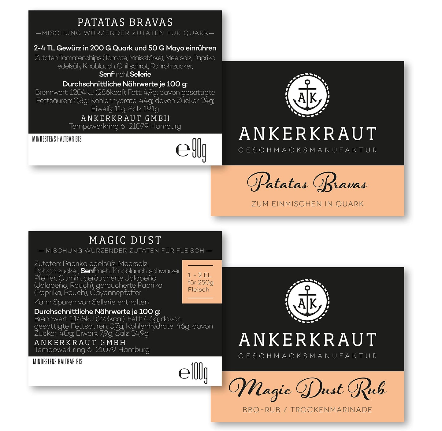 Ankerkraut Grill Set 6 Gewürze, das BBQ Starter-Set für leidenschaftliche Griller und Grillerinnen, Geschenke für Männer und Frauen, 6 Gewürzgläser enthalten