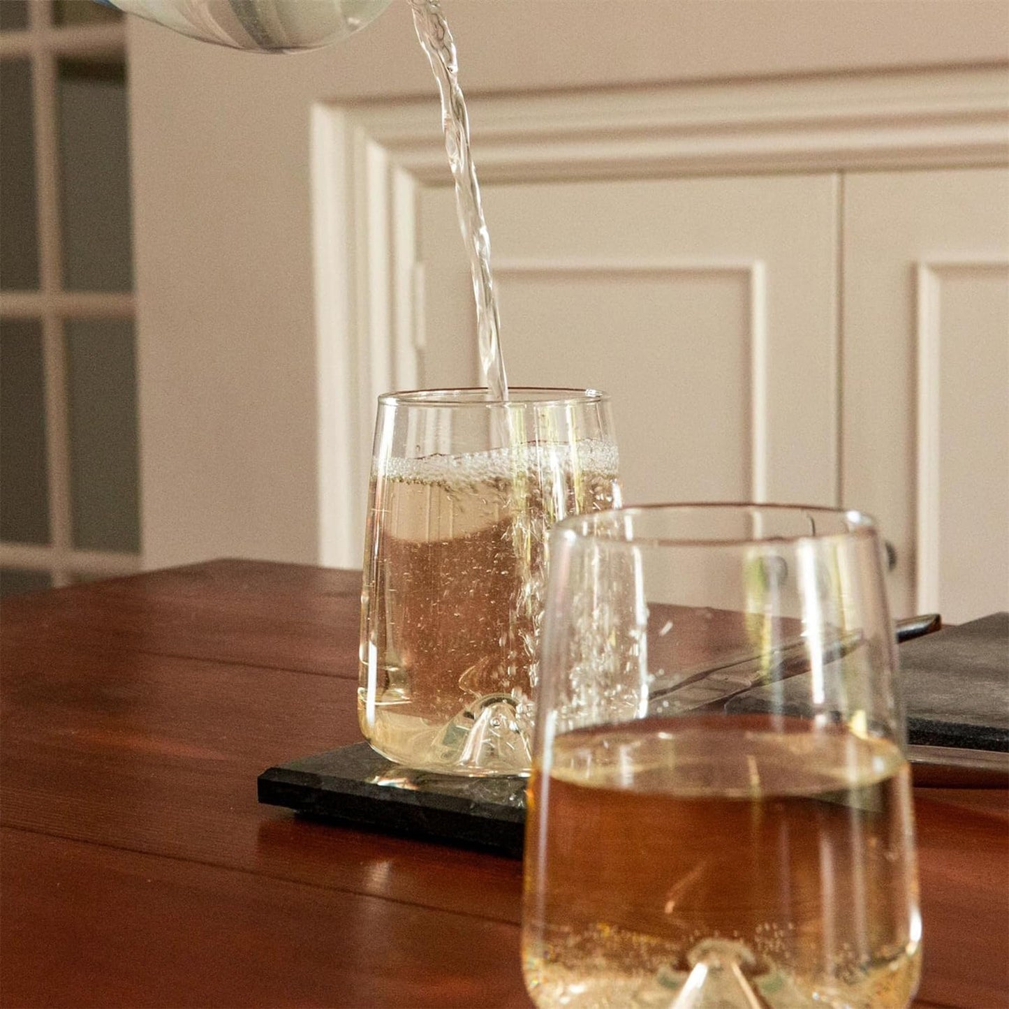 NORDIC SCHILLER Moderne Trinkgläser Groß 475ml, 6er Set%100 BLEI FREI Weinglas, Wassergläser Spülmaschinenfest Coktailgläser Wasserglas Groß Weingläser, Trinkglas Water Glasses Caipirinha Gläser Groß