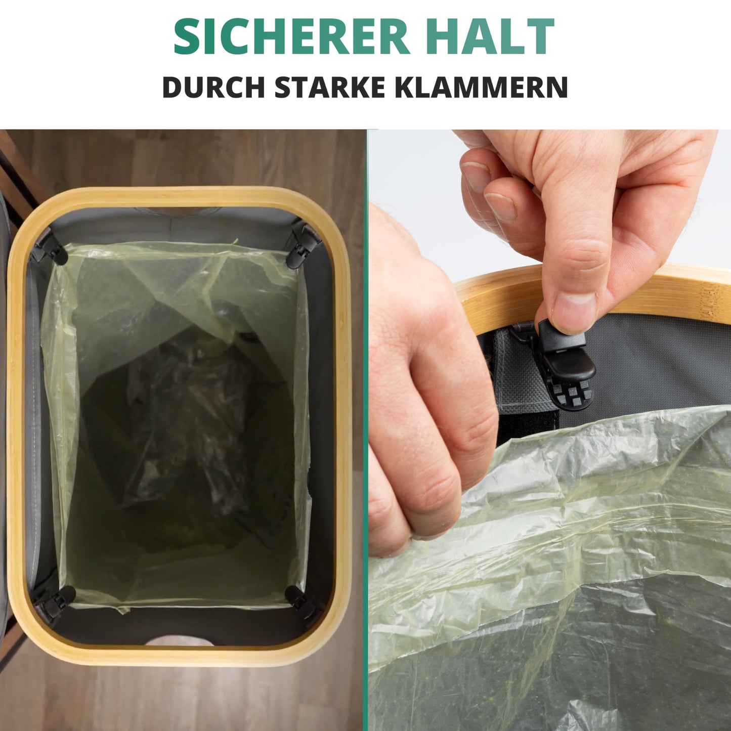HOMELYN Gelber Sack Ständer 80L I Stabiler Müllsackständer I Leichte Entnahme durch Tür auf der Rückseite I Extra für gelbe Säcke I Gelber Sack Mülleimer I Behälter gelbe Säcke für Küche & Haushalt
