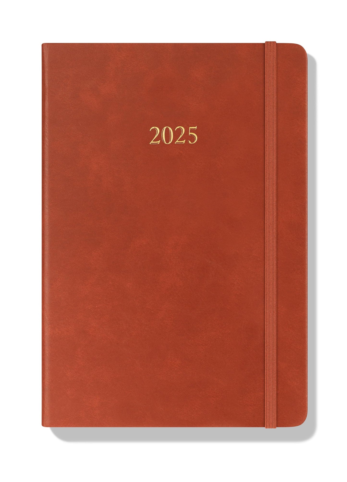 Wykeham's Executive 2025 Tagesbuch Journal mit einer Seite pro Tag (Braun, A5)