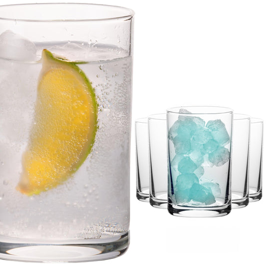 PLATINUX Gerade kleine Trinkgläser 80ml (max. 100ml) Set 6-Teilig Saftgläser aus Glas Wassergläser Spülmaschinenfest