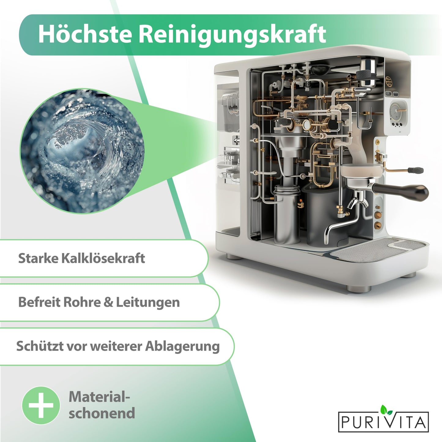PURIVITA - Universal Entkalker Kaffeevollautomat (3x 750ml) Entkalker Kaffeemaschine für ALLE gängigen Marken - 3 Flaschen