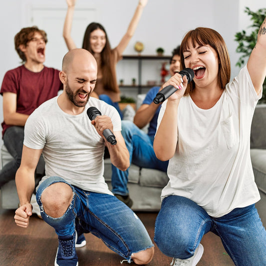 TONOR Mikrofon kabellos, drahtloses Funkmikrofon Wireless Microphone Handmikrofon dynamisch mit wideraufladbarem Empfänger für Verstärker PA Anlage Karaoke Hochzeit Party Konferenz Vortrag TW320 Grau