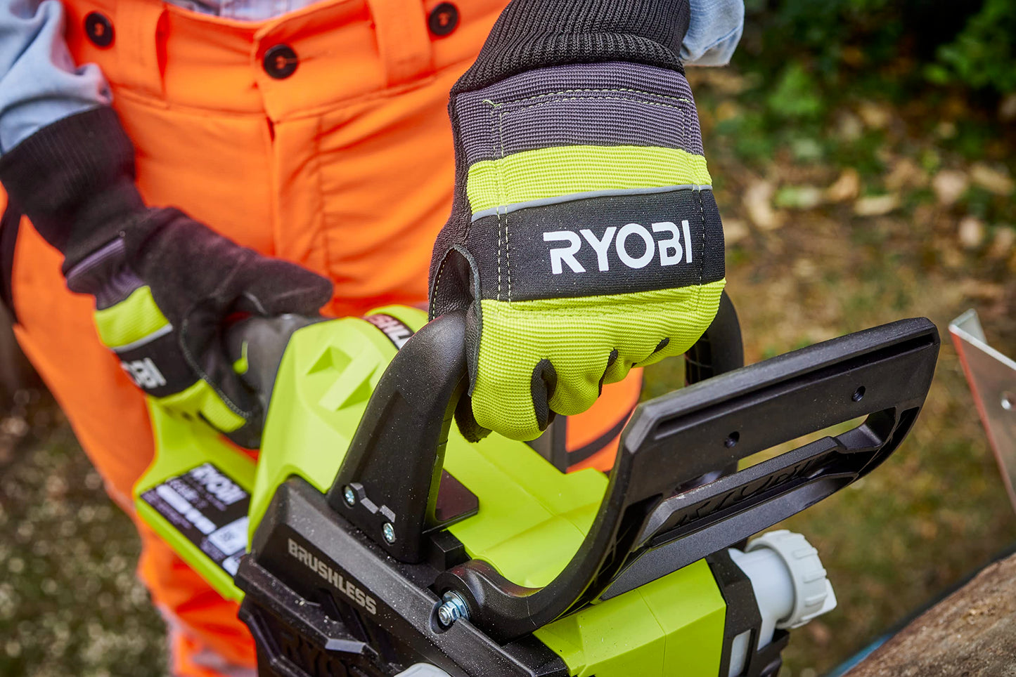 RYOBI - Schnittschutzhandschuhe 24 m/s (Kategorie 2) für Kettensägen - Größe L - RAC258L