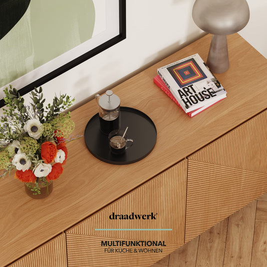 draadwerk® Deko Tablett Schwarz ø30cm