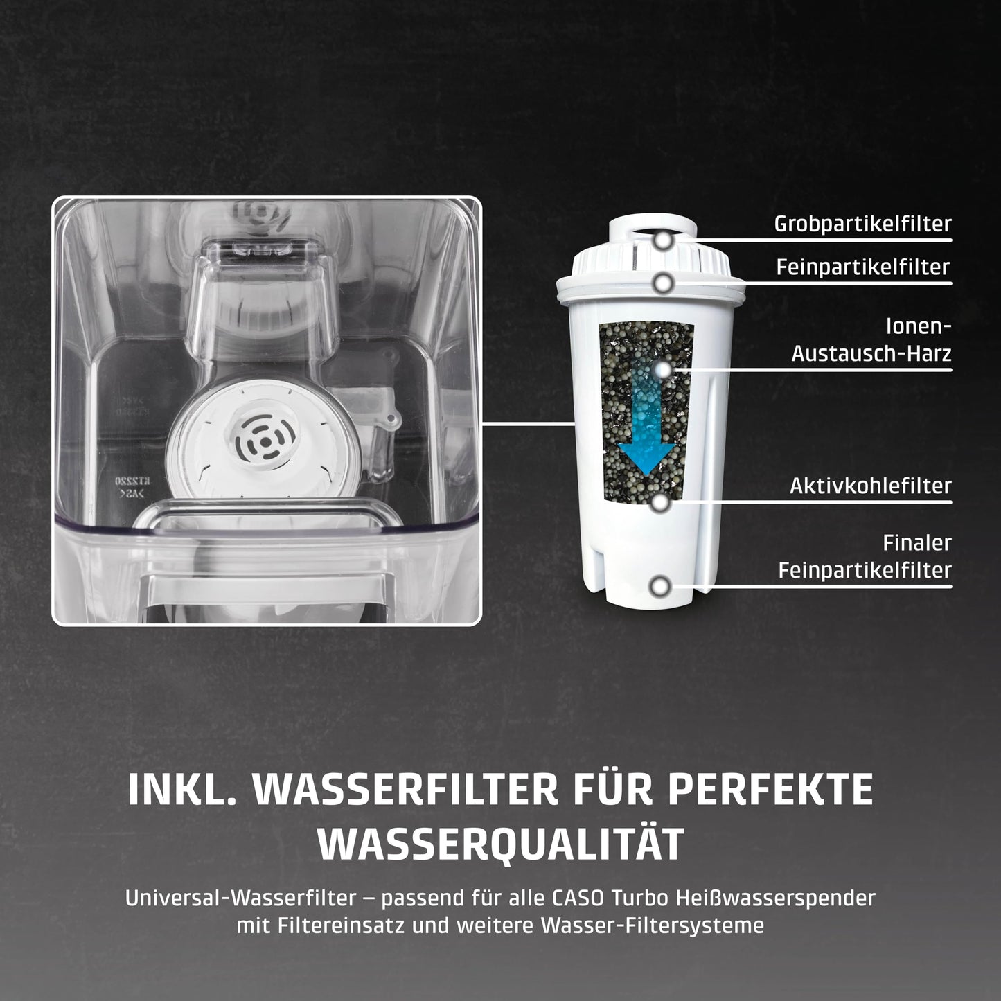 CASO HW 660 Heißwasserspender - Testurteil: sehr gut - heißes Wasser in wenigen Sekunden - spart bis zu 50% Energie gegenüber Wasserkochern - 8 Mengenausgaben - Wasserkocher mit Temperatureinstellung