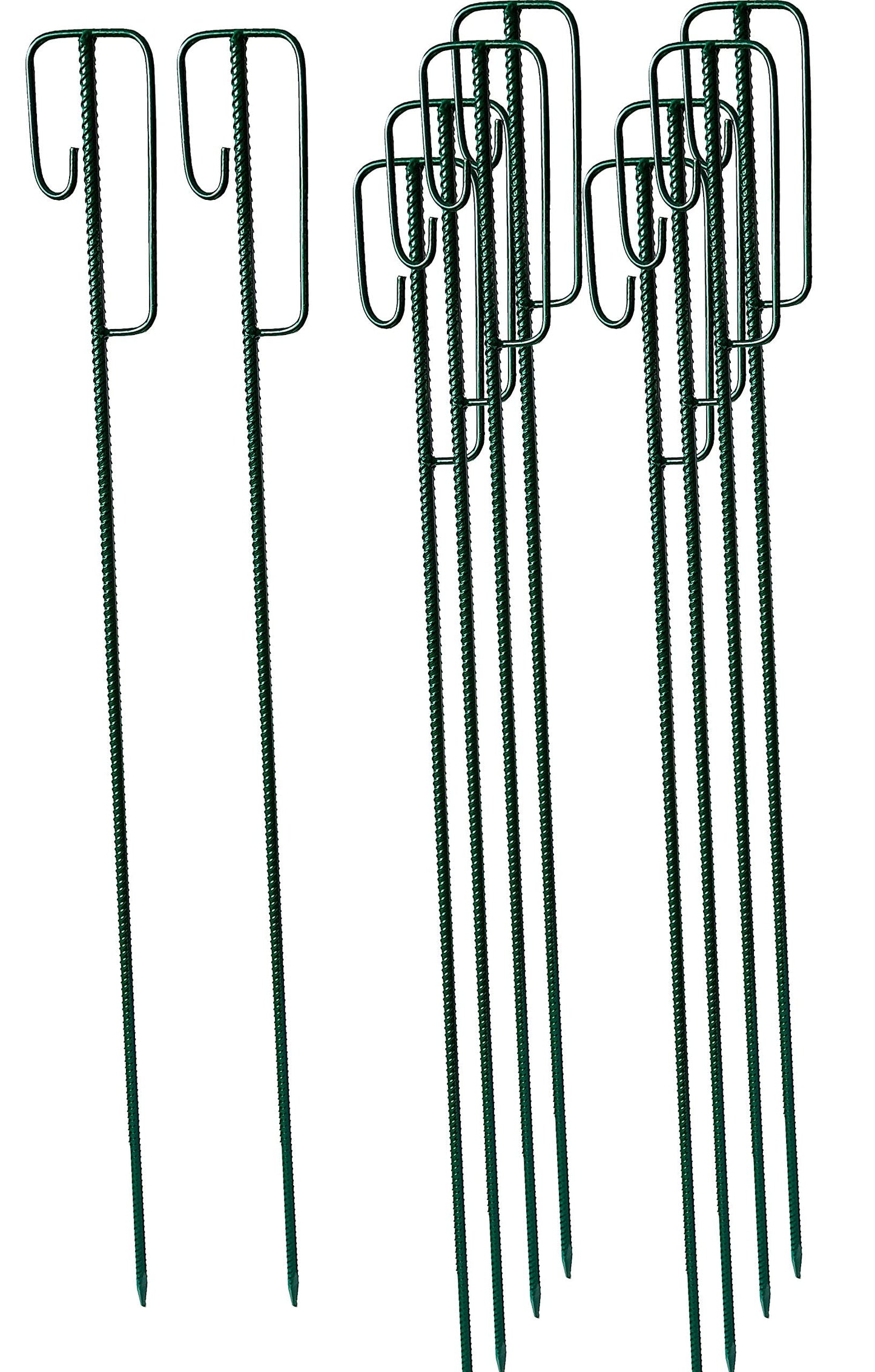 UvV Absperrleinenhalter grün 1200 mm lang (10 Stück) Laterneneisen UVV-Bügel für Fangzaun, Kunststoffzaun, Warnband