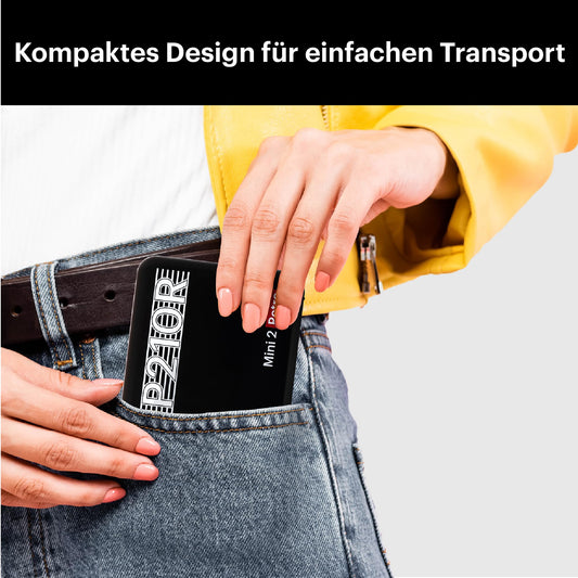 KODAK P210 Mini 2 Retro, Mobiler Farbig Handy Fotodrucker, Kompatibel mit Smartphone (iOS & Android), Bluetooth, 54x86 mm, 4Pass-Technologie, Laminierung, 68 Blatt, Weiß