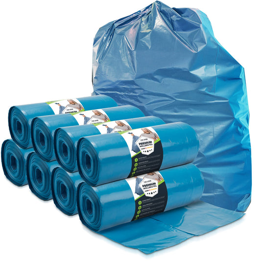 Müllsäcke 120L Blau - 100 Stück - Extrem Reißfest - Abfallsäcke - Abfall Beutel XXL - Typ 100 Extra - Müllbeutel 120 L - 70 µ - 700x1100 mm - LDPE - Großer Müllsack - 120 Liter - Super Stark Mülltüten