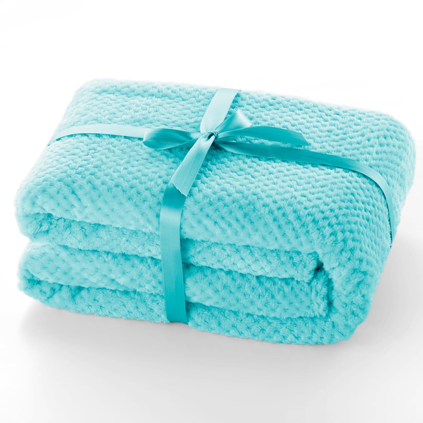DecoKing Kuscheldecke 70x150 cm türkis Decke Microfaser Wohndecke Tagesdecke Fleece weich sanft kuschelig skandinavischer Stil cyanblau Henry