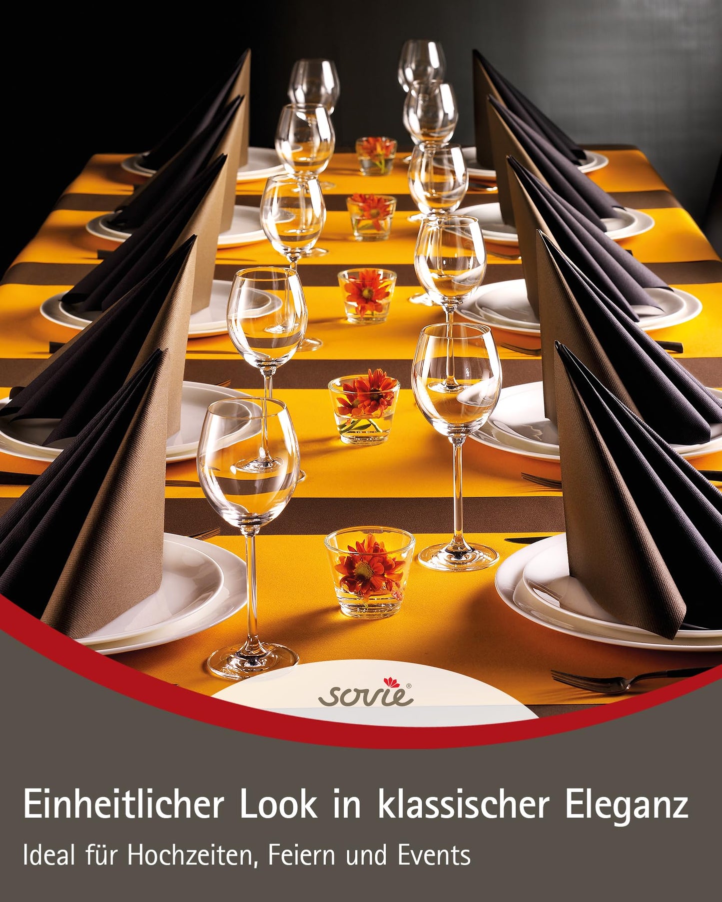 Sovie HORECA Linclass Airlaid Tischdeckenrolle Lila - Tischdecke 118cm x 25m - Einfarbige Papiertischdecke Rolle - Ideal für Party & Hochzeit