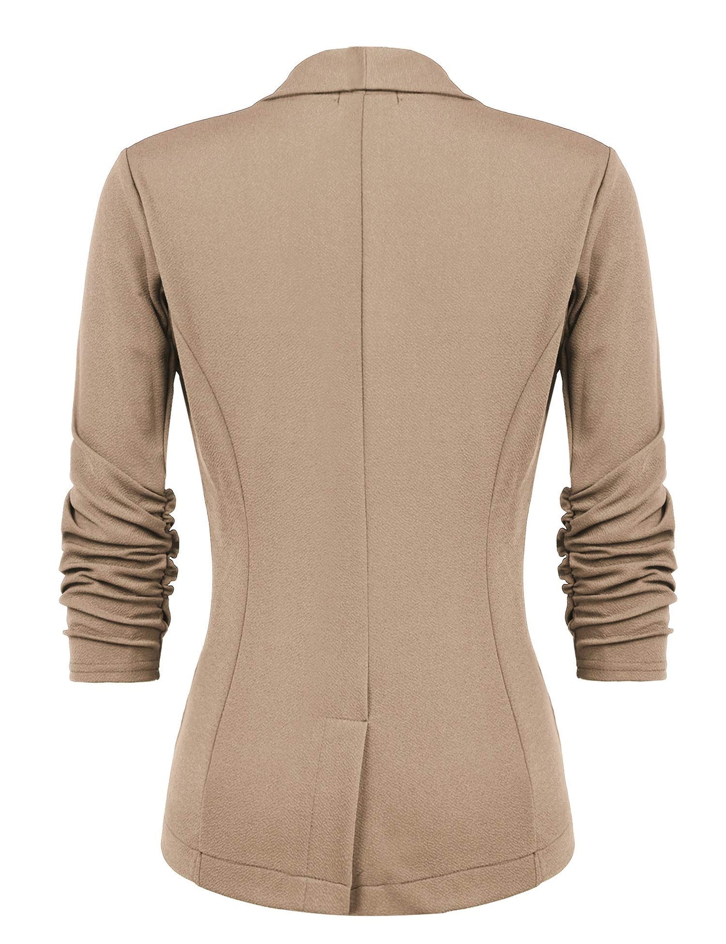 UNibelle Blazer Damen Elegant Sportlich Longblazer Sakko Business 3/4 Arm lang Jacket Festlich Slim Fit, Dunkel Khaki, M