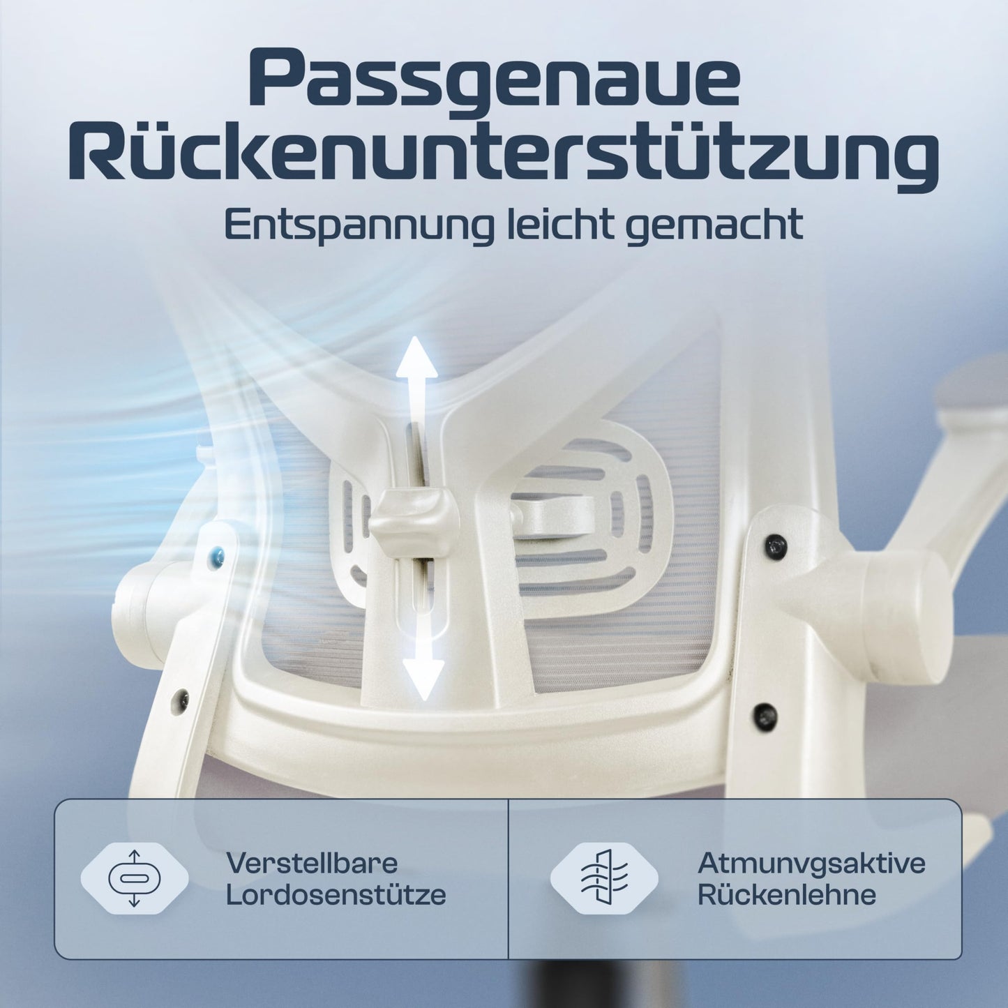 CLOUVOU SmartSeat Bürostuhl Ergonomisch [TESTSIEGER] Schreibtischstuhl 100% individuell einstellbar | Büro Stuhl & Gaming Stuhl | Computerstuhl Home Office Chair Ergonomic | Drehstuhl 150 kg
